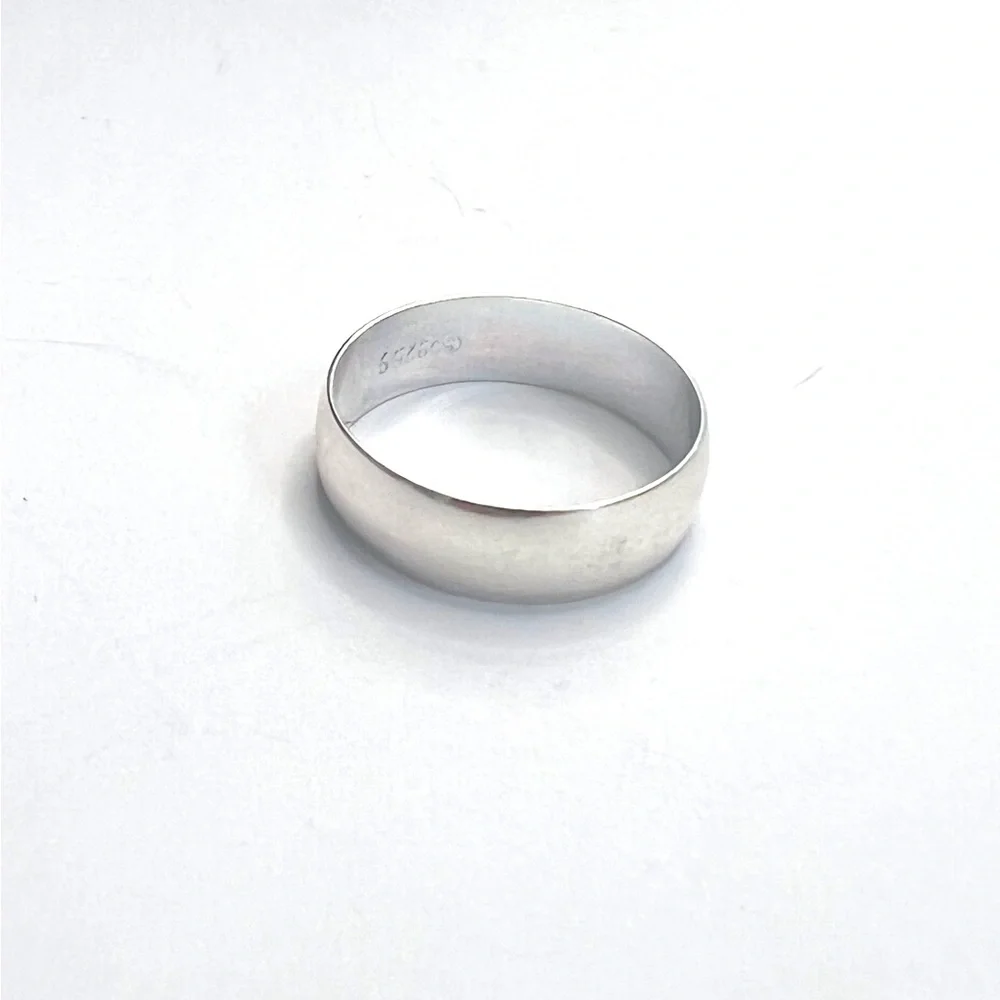 925 Sterling Silver Classic Men's Silver Band Ring Size 9 - Picture 9 of 15